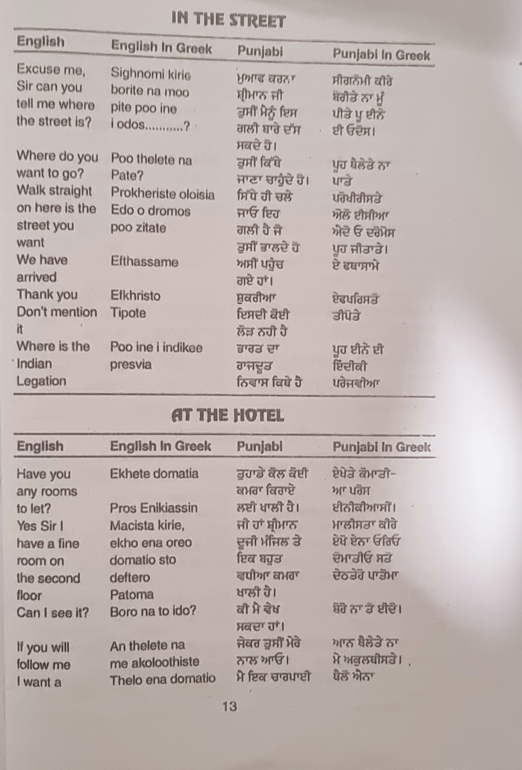 learn greek in punjabi free classes