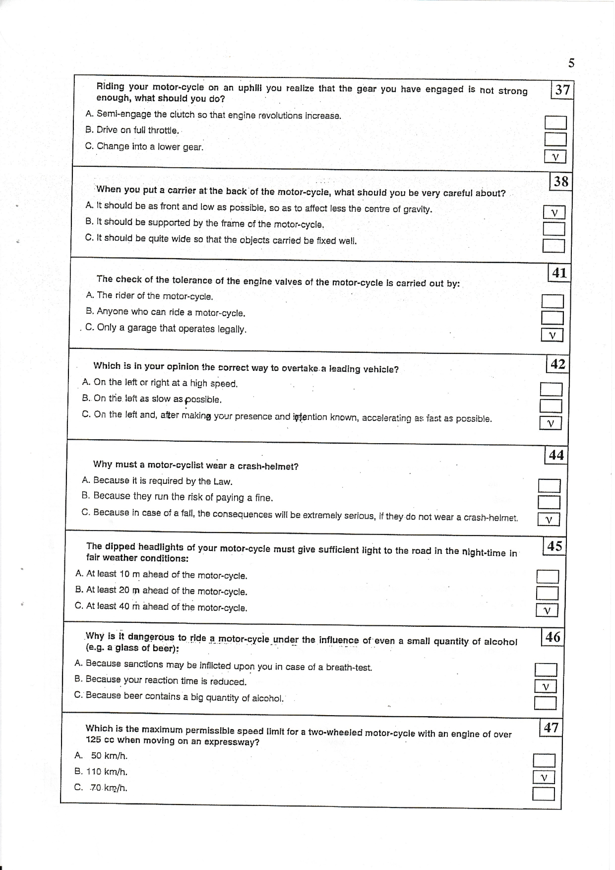 Moto bike exam book page 0005