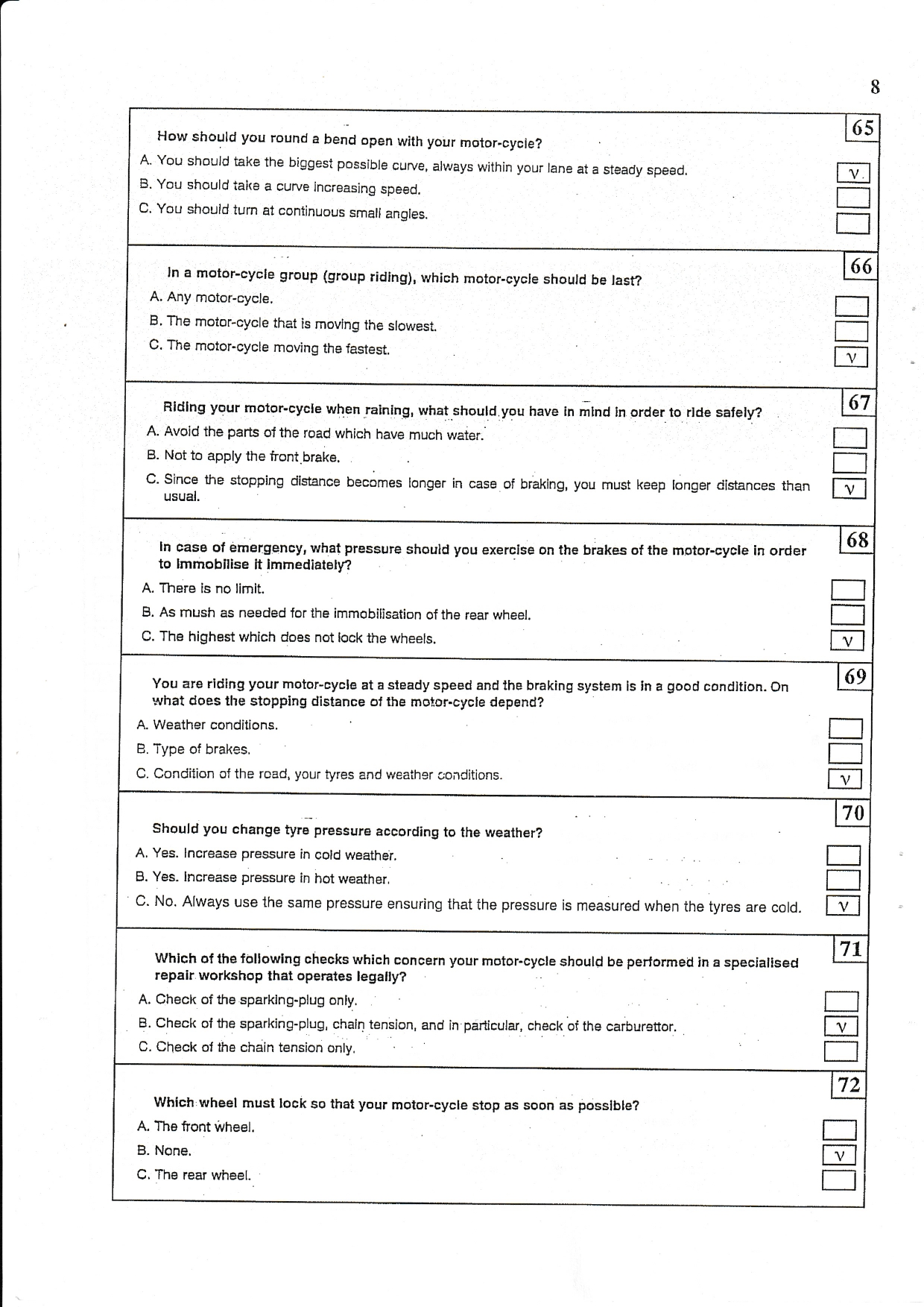 Moto bike exam book page 0008