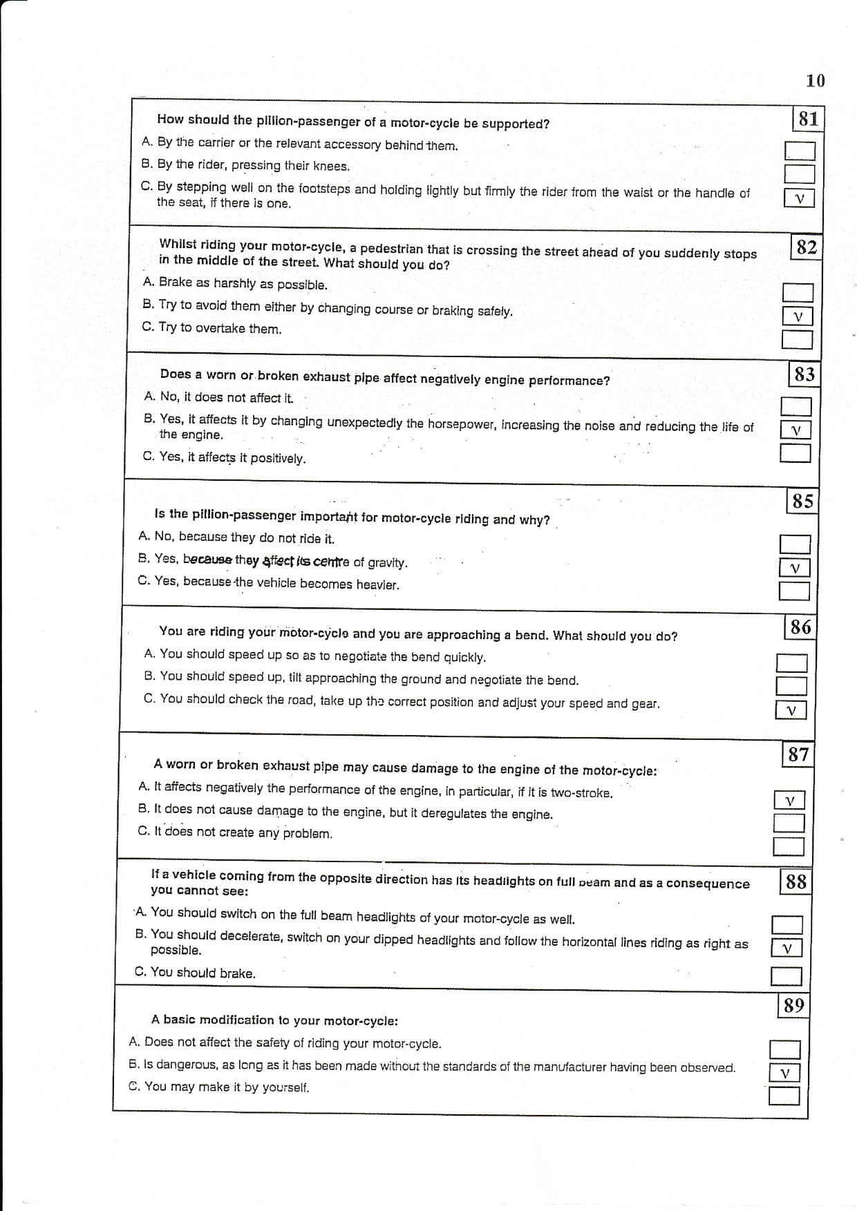 Moto bike exam book page 0010