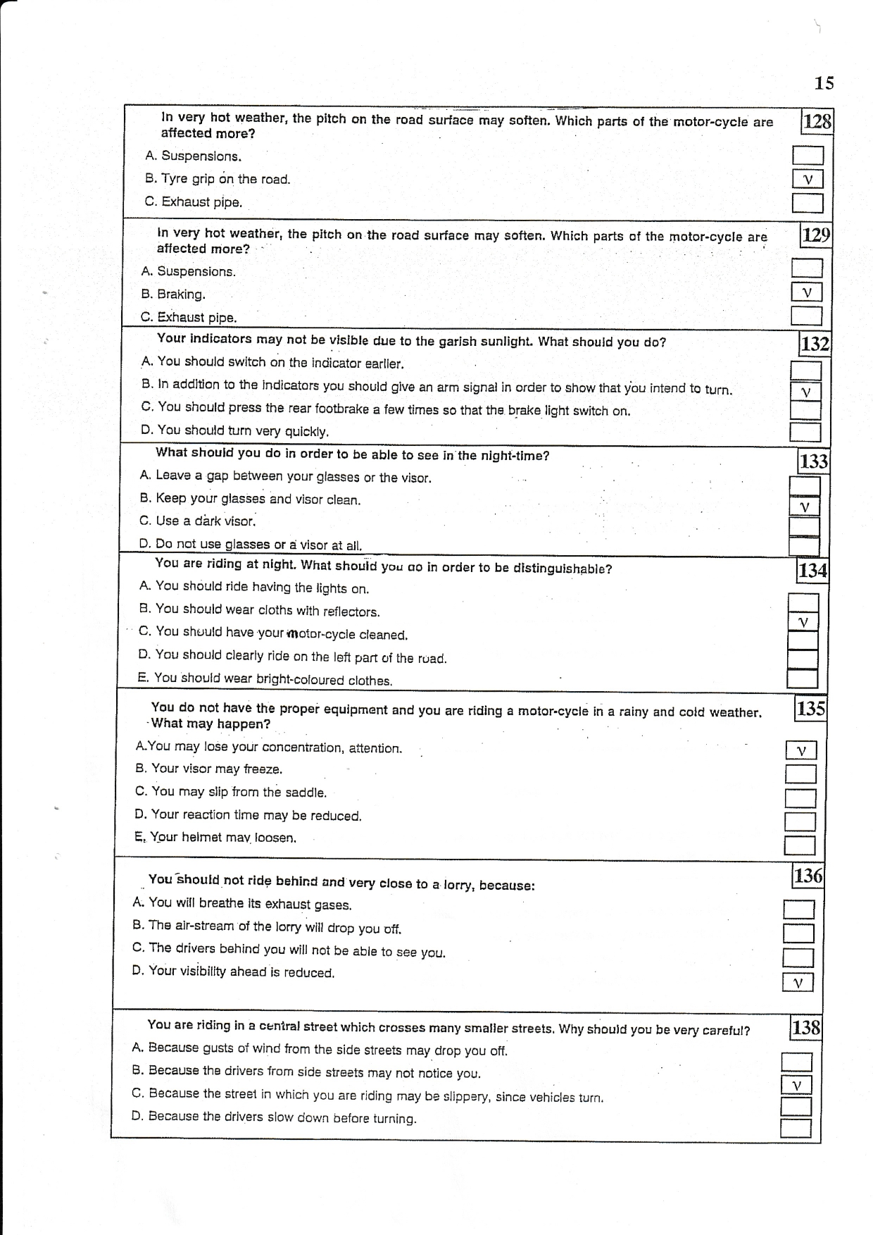 Moto bike exam book page 0015