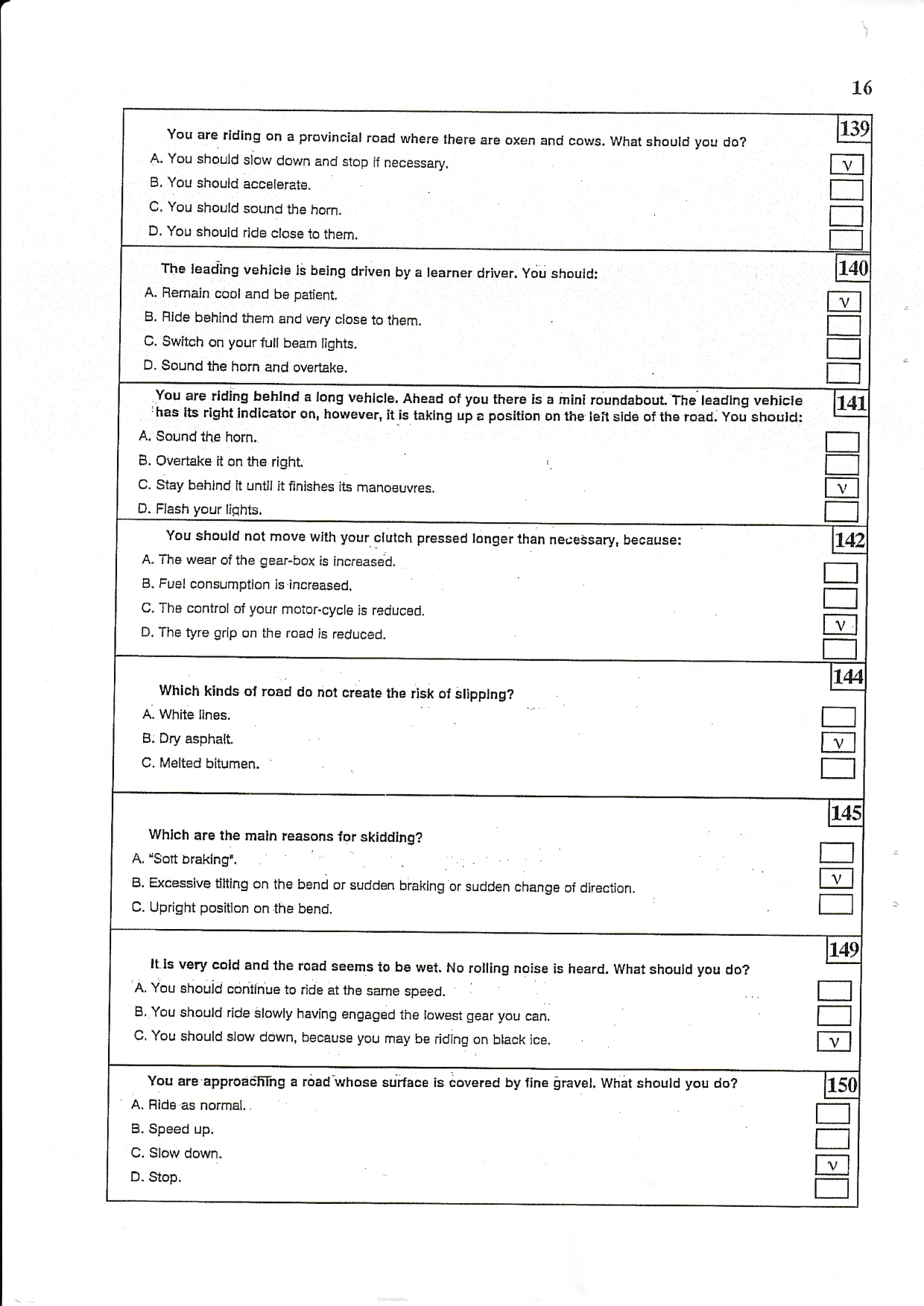 Moto bike exam book page 0016