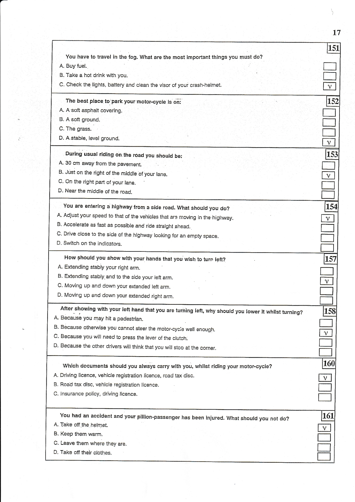 Moto bike exam book page 0017