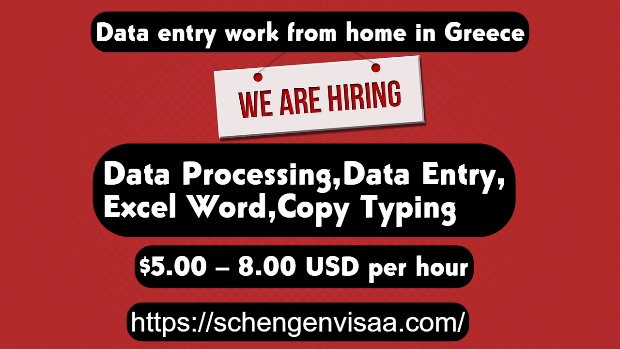 Data entry work from home in Greece